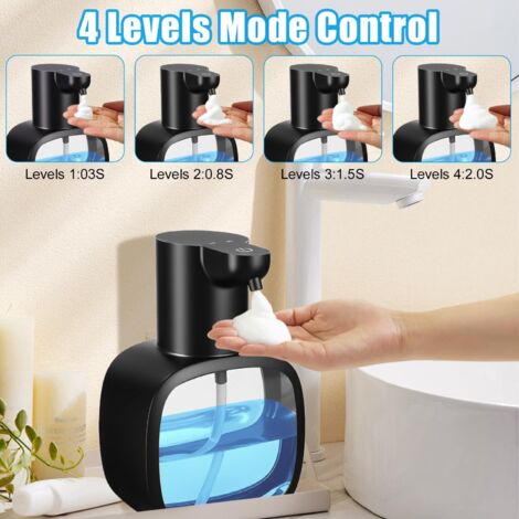 Distributore automatico di sapone, distributore automatico di sapone da parete da 500 ml, con ricarica USB, impermeabile IPX5, distributore di sapone senza contatto, adatto per cucina e bagno