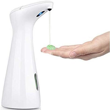 Distributore automatico di sapone, distributore di sapone liquido da 200 ml in acciaio inossidabile, sensore a infrarossi senza contatto e base impermeabile per cucina o bagno