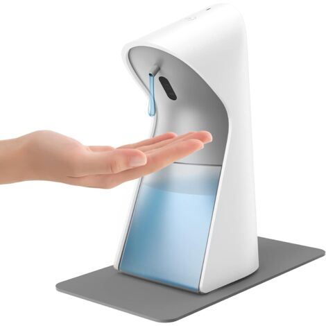 Distributore automatico di sapone, distributore senza contatto, regolazione a 5 livelli, con sensore a infrarossi e impermeabile IPX5, distributore di gel da 330 ml per famiglia, scuola, ufficio, hote