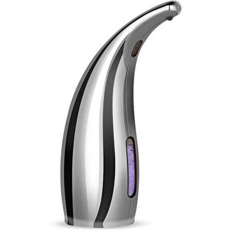 Distributore automatico di sapone galvanizzato argento, distributore di sapone senza contatto con sensore a infrarossi, impermeabile IPX6, adatto per case, ecc.