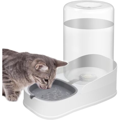 Distributore d'acqua per animali domestici da 4,4 l, ciotola per acqua a gravità per cani e distributore d'acqua per gatti di piccola e media taglia, cani e conigli