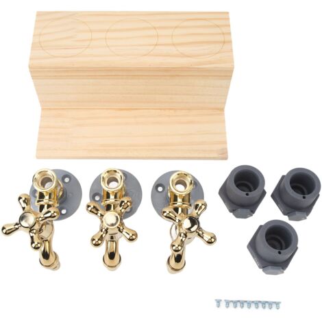 Distributore di alcolici in legno, distributore di whisky per 3 bottiglie, rubinetto in lega, accessorio da bar per bevande e feste.