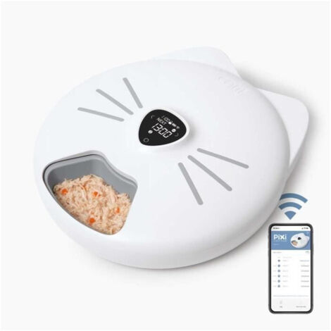 Distributore di pasti per gatto connesso - CATIT - PIXI SMART - 6 x 170 ml - Schermo tattile LCD - Con blocchi refrigeranti