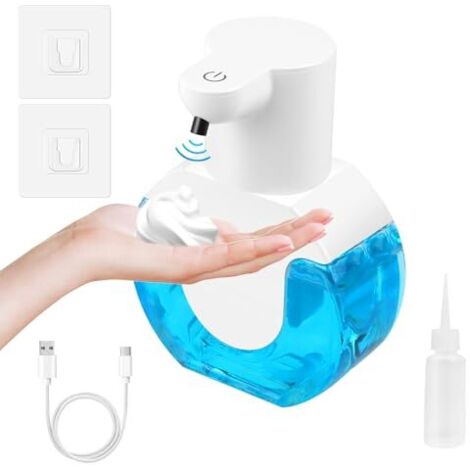 Distributore di sapone automatico, 4 velocità regolabili, 430 ml e resistenza all'acqua IPX5, distributore di sapone a parete per bagni, cucine e hotel