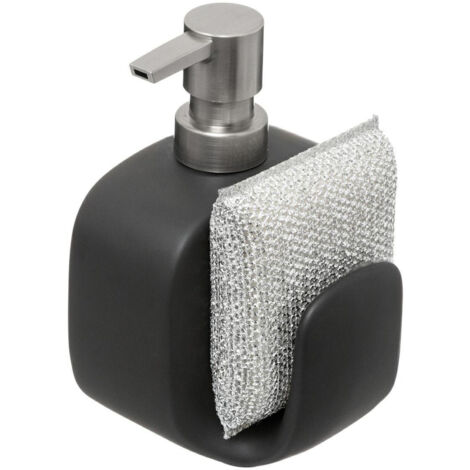 Distributore di sapone con spugna 400ml nero  - 5five