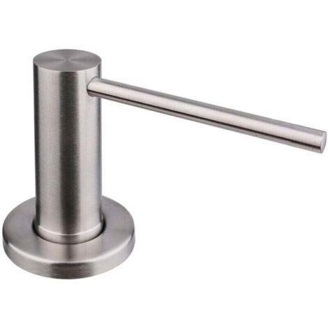 Distributore di sapone da incasso per cucina e bagno, con pompa in acciaio inox, flacone da 500 ml, ricaricabile