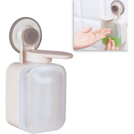 Distributore di sapone, distributore di sapone a parete con ventosa, portasapone per case, hotel, ristoranti, lavandini, bagni.