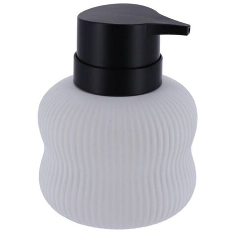 Distributore di sapone gres arrotondato da 300 ml - bianco - Tendance