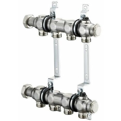 Distributore in acciaio inox Multidis SH per collegamento radiatore, G 3 / 4Z AG 2 cerchi OVENTROP