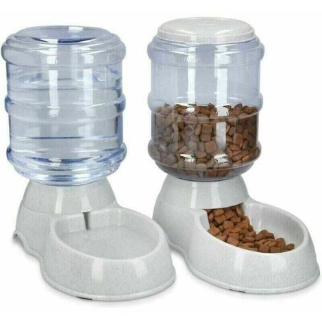 distributori automatici di cibo e acqua per cani e gatti, capacità 3,8 l ciascuno