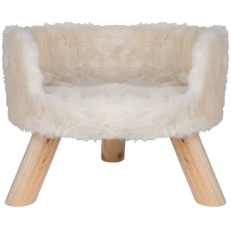 

DISTRICT70 Cama afelpada para gatos NORDIC merengue - Blanco