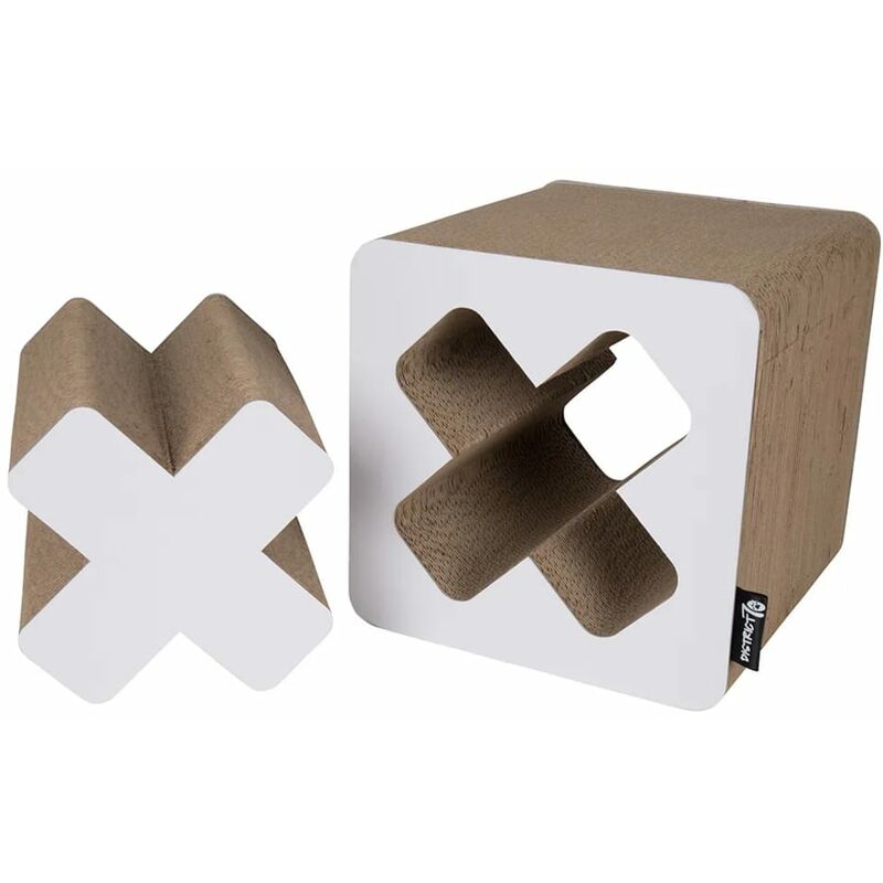 DISTRICT70 Griffoir/grotte pour chats TREASURE Blanc