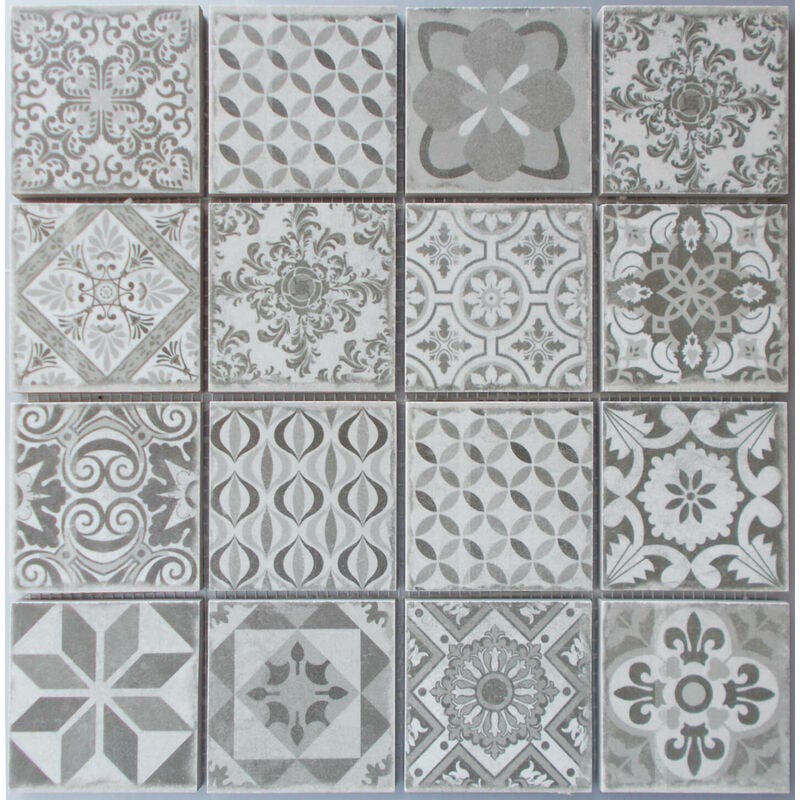 Boite de carrelage mosaïque antic Gris 29x29 cm - Decora Mosaicos