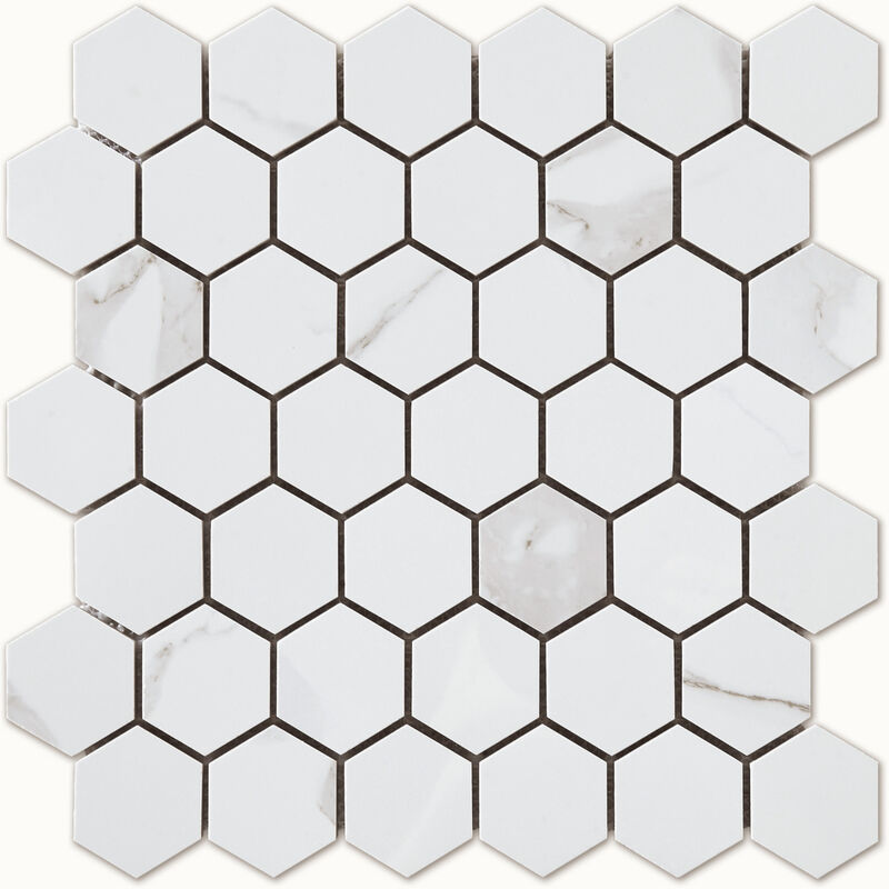 Boite de carrelage sol et mur calacatta hexagone 30x30 cm - Decora Mosaicos