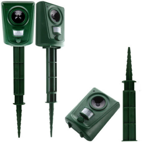 Disuasor ultrasónico 2X para jardín, repelente de gatos y perros, protección eficaz para tu espacio verde