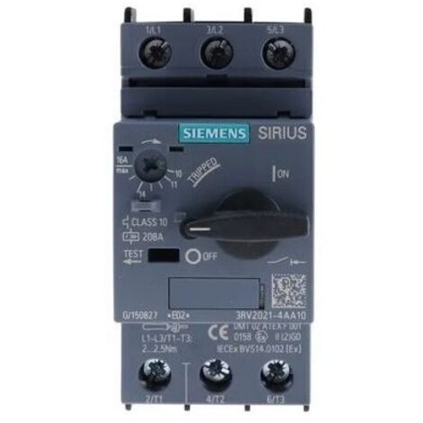 Disyuntor de motor Siemens 3RV2021-4AA10 10-16A 690V