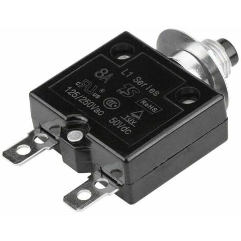 Disyuntor, interruptor térmico de reinicio manual, disyuntor, protector de sobrecarga (8 A)
