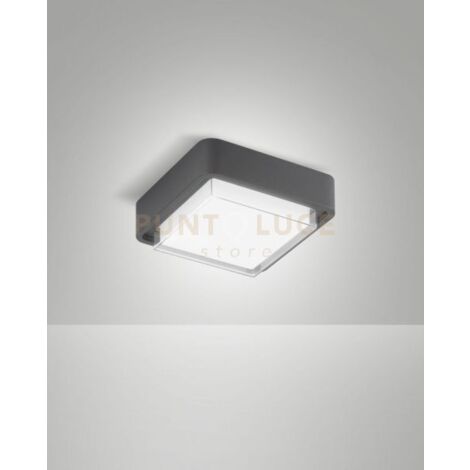 DIUK PLAFONIERA GRIGIO SCURO PER ESTERNO A LED 12W 3000K 1620LM