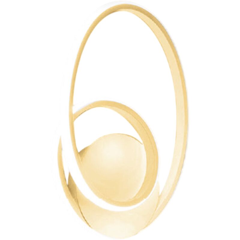 Gea Luce Gelb Diva – Wandleuchte Aus Gebürstetem Gold, W, Warmes Licht 3000 K, Ip20 – Led-Wandleuchte Im Modernen Design – Integrierte Led 37 X 29 Größe 20