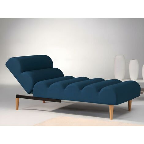 Diván cama de tela CIVAL - Azul - Venta-unica - Azul