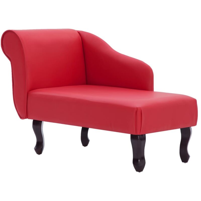 

Diván de Cuero Sintético Rojo - Rojo - Vidaxl