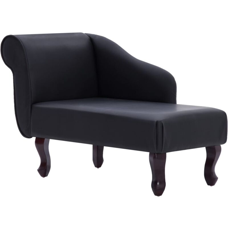 

Diván de cuero sintético negro - Negro - Vidaxl