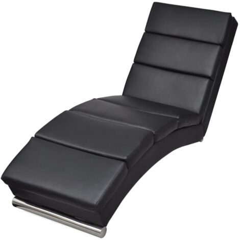 Diván de cuero sintético negro vidaXL
