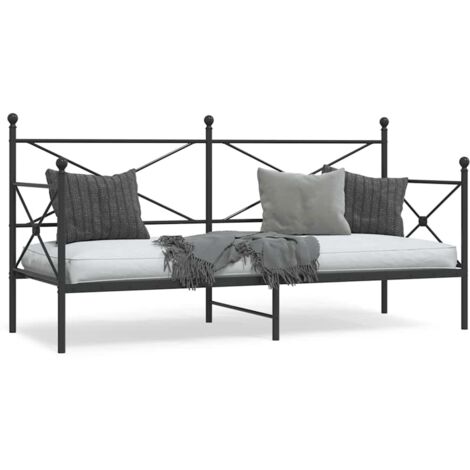 Diván sin colchón acero negro 75x190 cm
