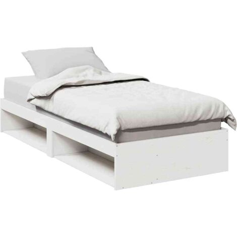 Diván sin colchón blanco 100x200 cm madera maciza de pino vidaXL