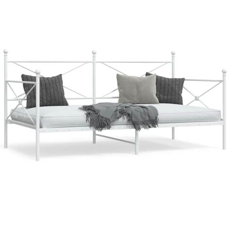 Diván sin colchón blanco 107x203 cm acero vidaXL