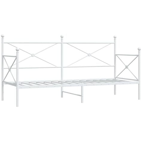 Diván sin colchón blanco 80x200 cm acero vidaXL
