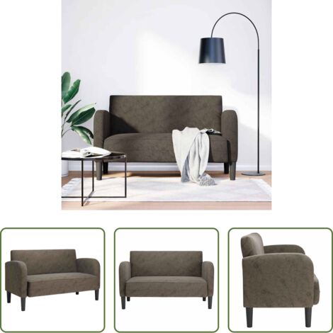 Divanetto -  Divano Divanetto Grigio Scuro 110 cm in Similpelle
