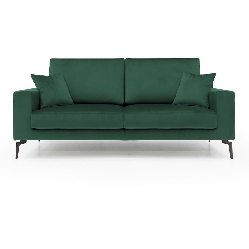 PRESTIGE Canapé en velours vert 204 cm - Divani.store