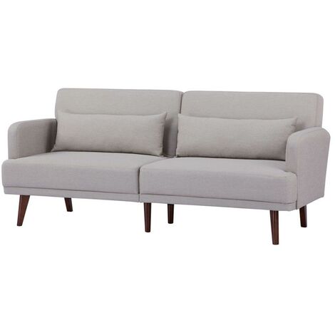 Divano 2 Due posti letto Tessuto Moderno Imbottito braccioli Mod Boston grigio