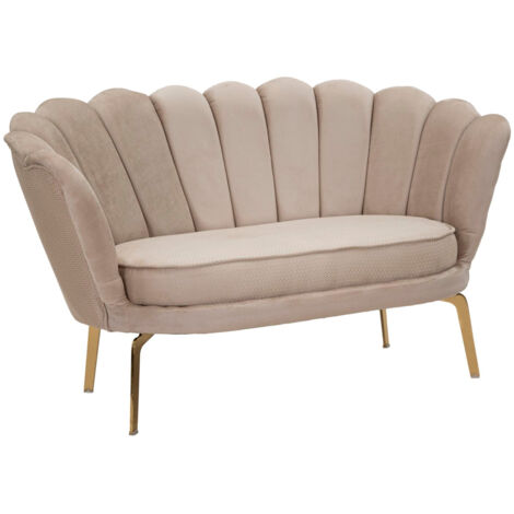 Divano 2 Posti 136x76x78 cm in Tessuto Imbottito