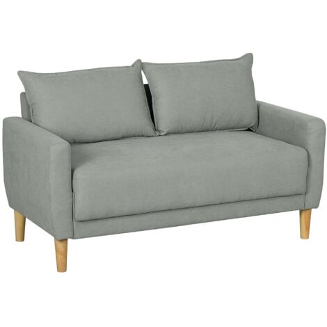 Divano 2 Posti 140x72x82 cm con Vano Contenitore Effetto Velluto Grigio