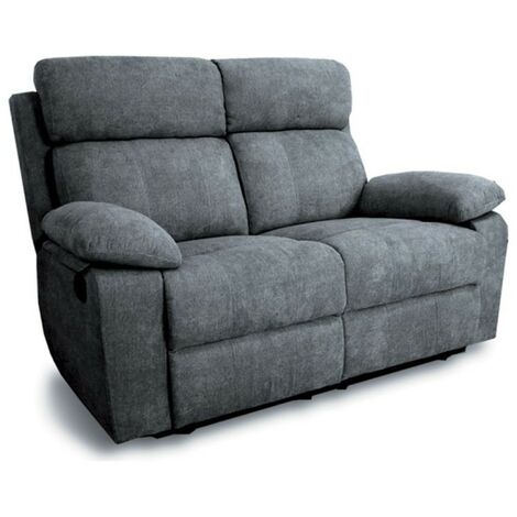 Divano 2 posti 2 recliner manuali Milano grigio