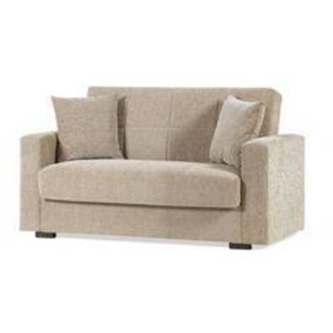 DIVANO 2 POSTI C/CASSETTONE NORA LUMOS BEIGE