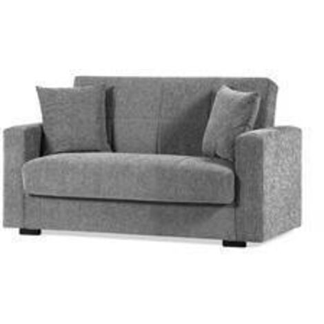DIVANO 2 POSTI C/CASSETTONE NORA LUMOS GRIGIO