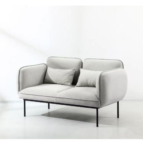 Divano 2 Posti Imbottito Elodie 150 cm in Tessuto Grigio: Comfort e Stile Moderno