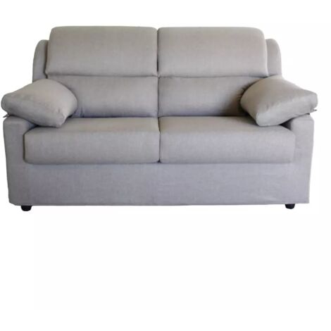 divano 2 posti maxi bellahome "firenze" grigio tessuto sfoderabile e antimacchia, 170x95x93 cm