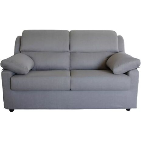 divano 2 posti maxi bellahome "firenze" grigio tessuto sfoderabile e antimacchia, 170x95x93 cm