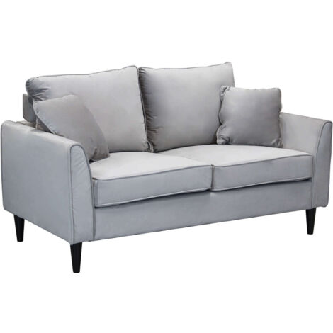 Divano 2 posti per interno in velluto antimacchia 152 cm PASCAL -  Grey