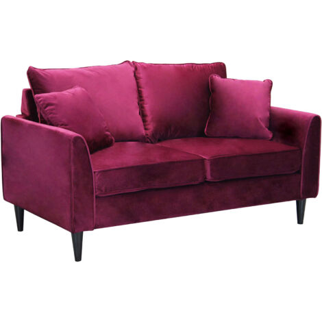 Divano 2 posti per interno in velluto antimacchia 152 cm PASCAL -  Red