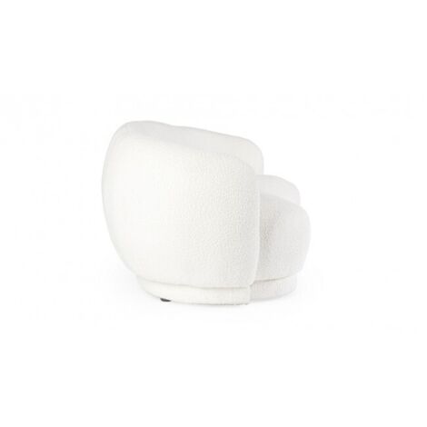 Divano 2 Posti "Tecla" per interno, Struttura In Compensato 191 x 93 x 73 h cm -Bianco