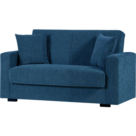 Divano 2p c/cassettone nora young blue 115
