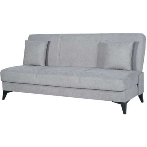 divano 3 posti bellahome "abete" grigio 185x78x90 cm