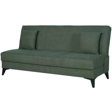 divano 3 posti bellahome "abete" verde scuro, 185x78x90 cm