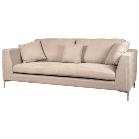 divano 3 posti bellahome "camilla" beige 222x104x56,5 cm