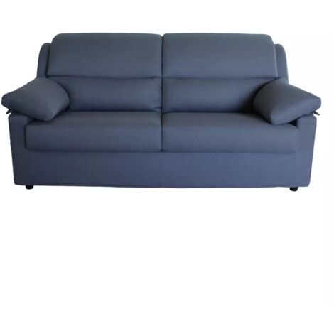divano 3 posti bellahome "firenze" avio tessuto sfoderabile e antimacchia, 190x95x93 cm